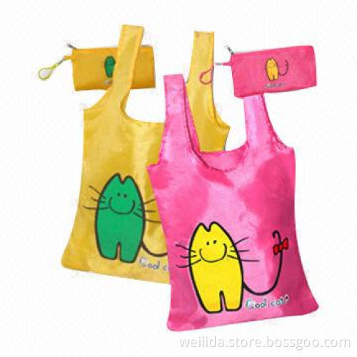 T-shirt Style Shopping Bag with 37 x 40cm Size, Made of 210D Poly Material